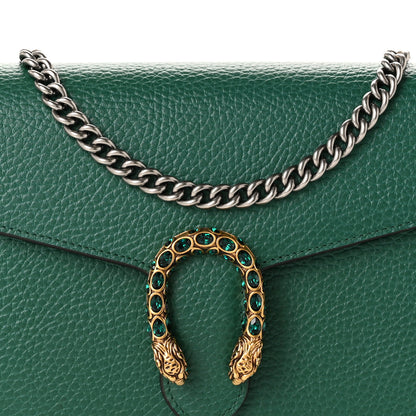 Gucci Calfskin Mini Dionysus Chain Wallet Emerald 8 of 11
