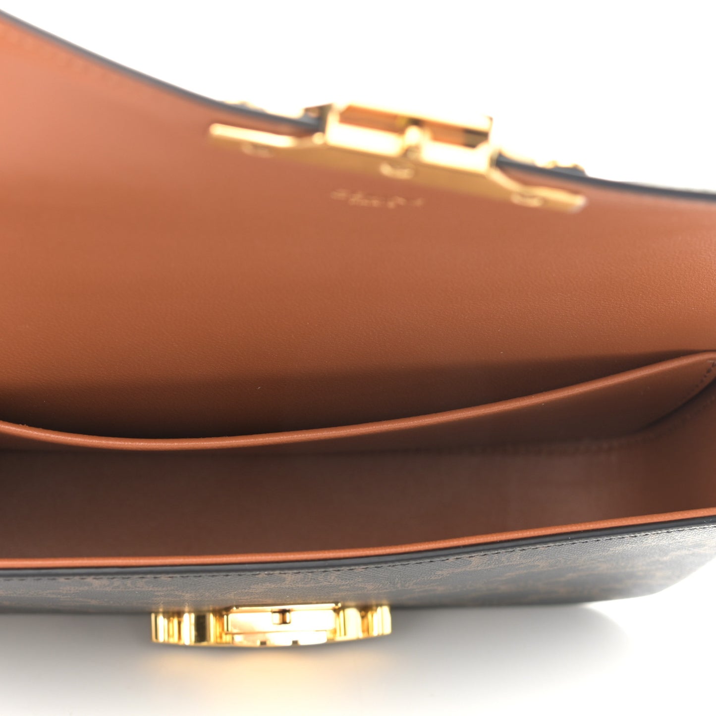 Triomphe Canvas Chain Shoulder Bag Tan