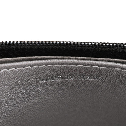 Chanel Lambskin Camellia Embossed Wallet On Chain WOC Black 7 of 15
