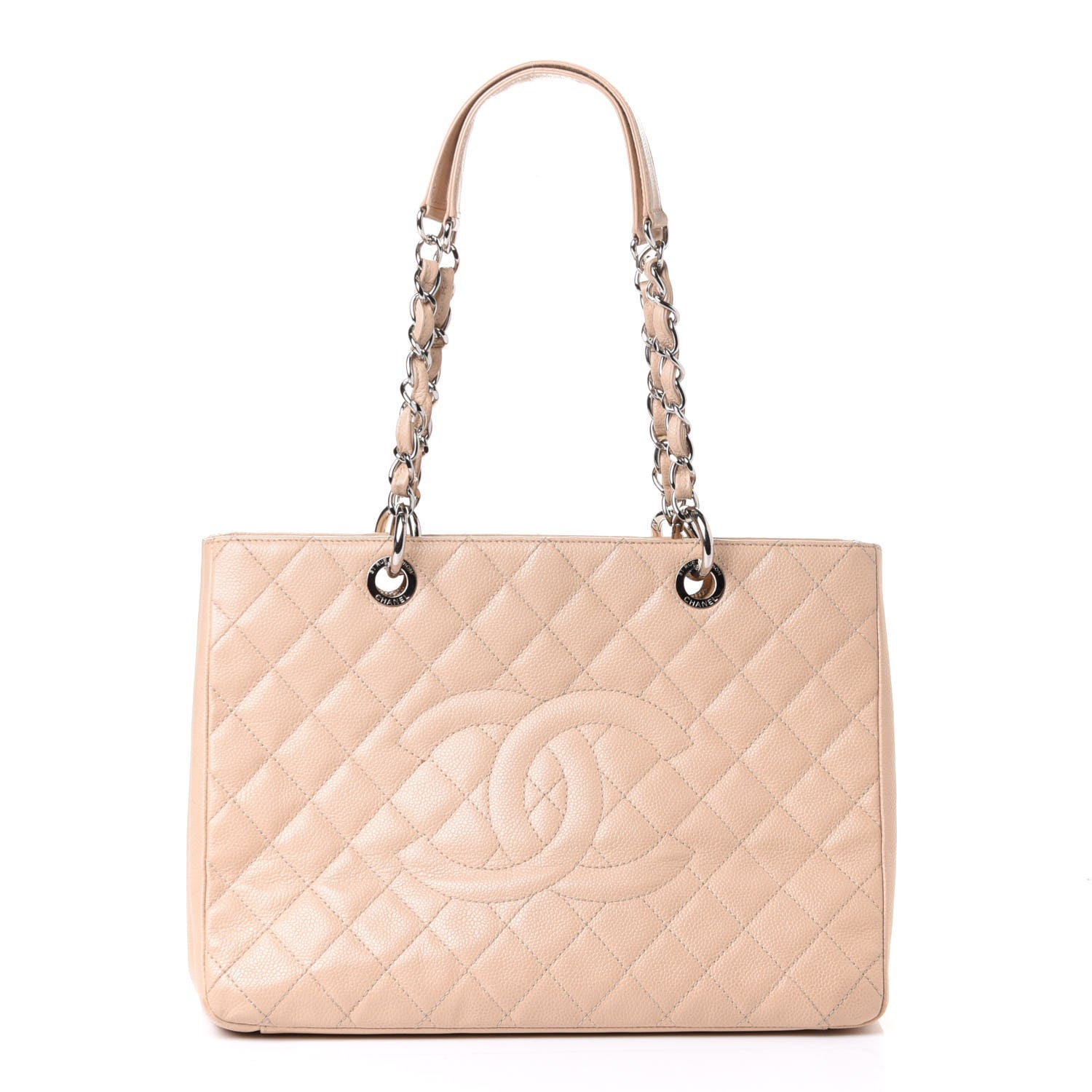 Chanel Caviar Quilted Grand Shopping Tote GST Beige 1 of 5