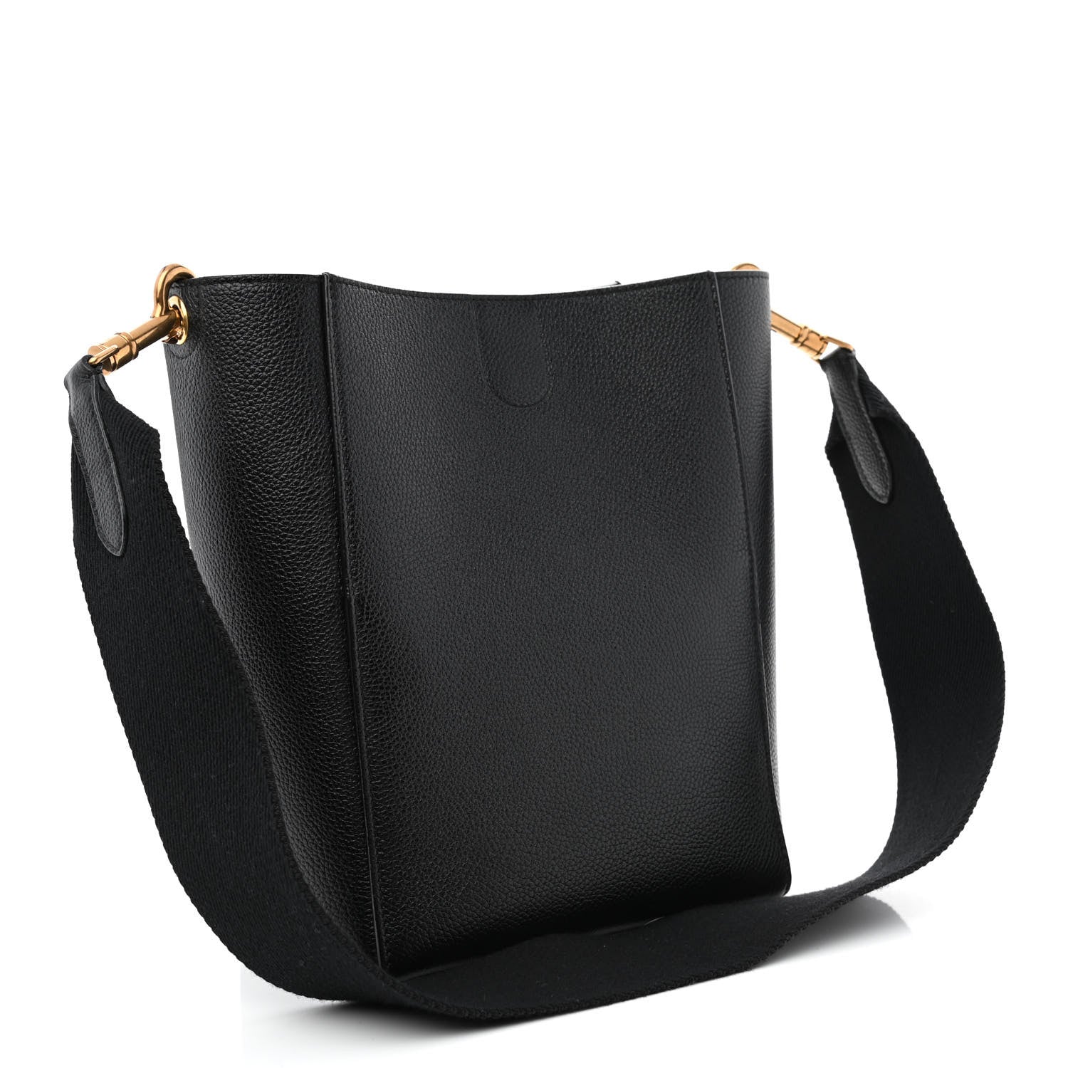 Celine Soft Grained Calfskin Small Sangle Bucket Bag Black 3 of 9