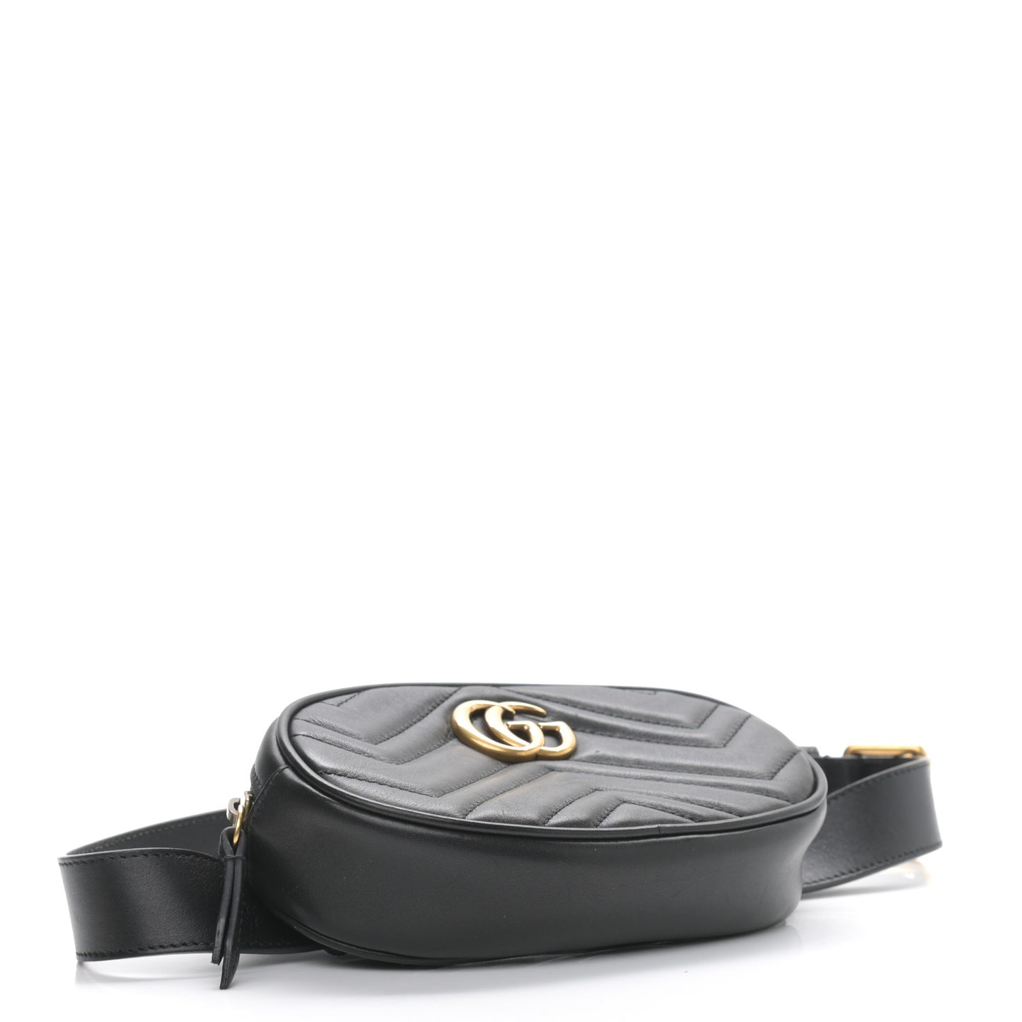 Calfskin Matelasse GG Marmont Belt Bag 85 34 Black