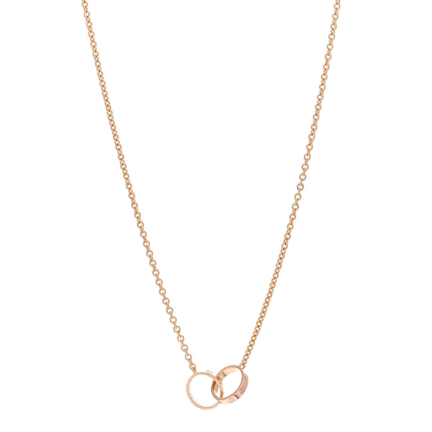 18K Pink Gold Interlocking LOVE Necklace