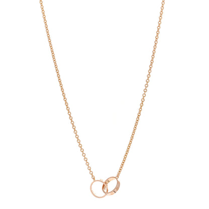 Cartier 18K Pink Gold Interlocking LOVE Necklace 1 of 4
