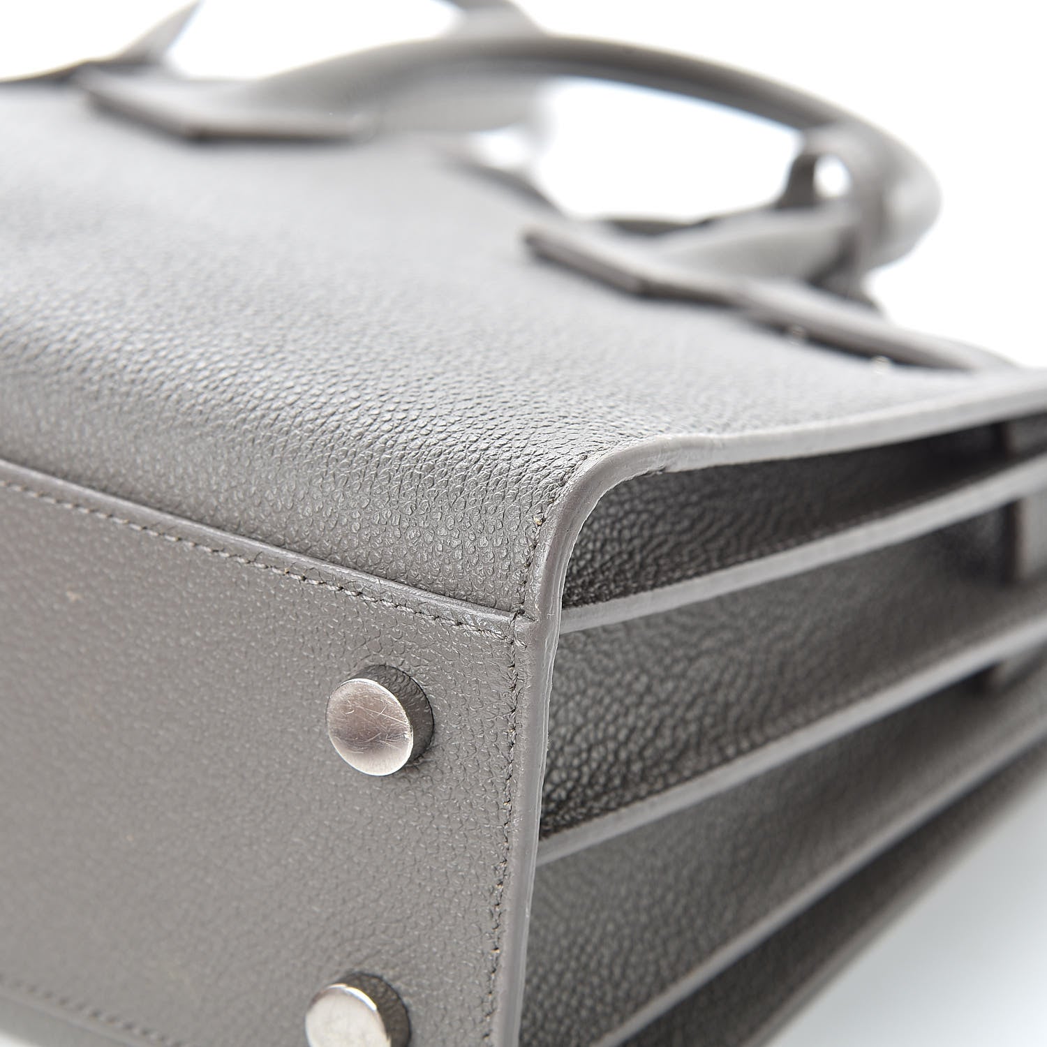 Saint Laurent Grained Calfskin Nano Sac De Jour Fog 11 of 15