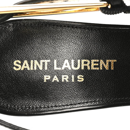 Saint Laurent Vitello Marilyn Lee 75 Slingback Pumps 37 Black 8 of 10