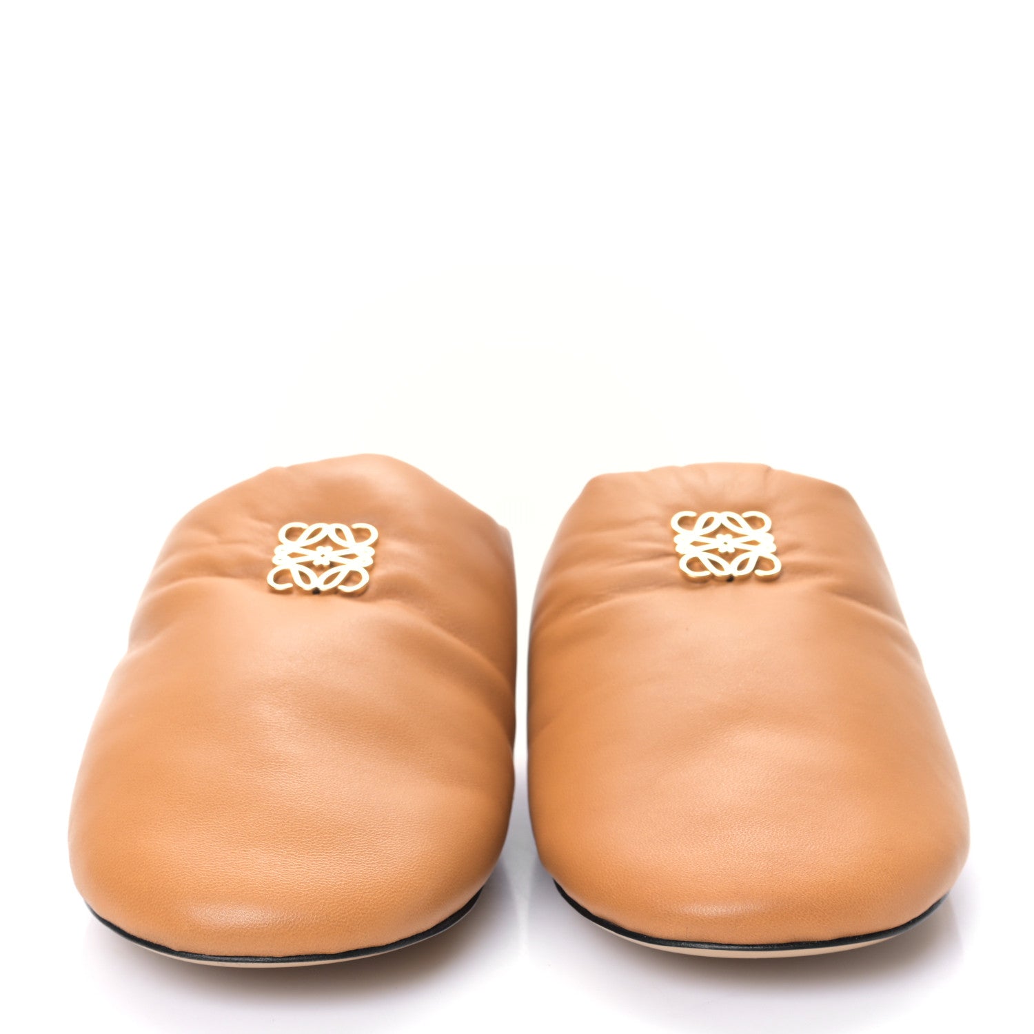 Loewe Lambskin Anagram Padded Mules 39 Warm Desert 2 of 8