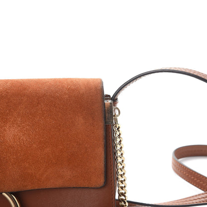 Chloe Suede Calfskin Small Faye Shoulder Bag Tobacco 7 of 10