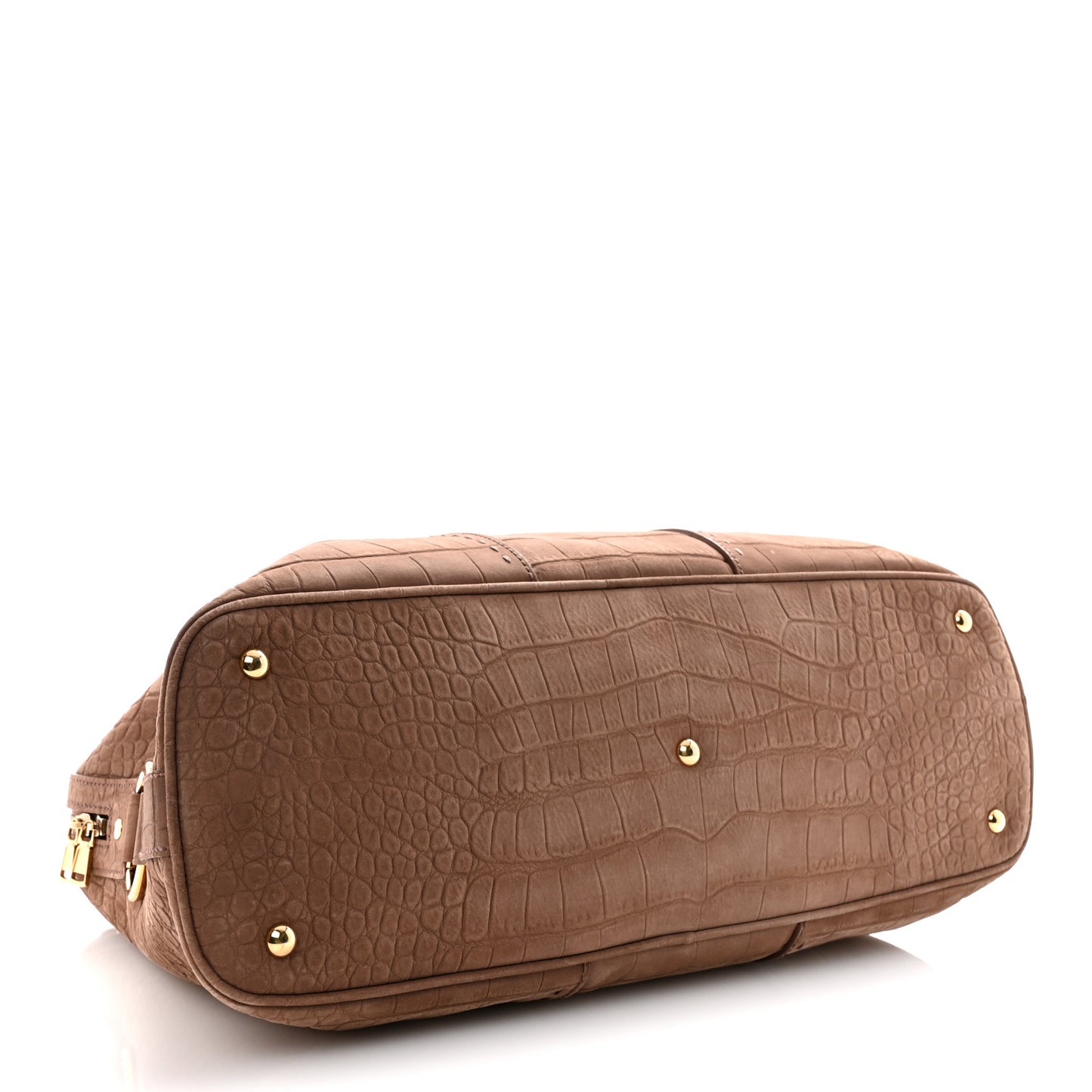 Nubuck Croc Embossed Oversized Muse Beige