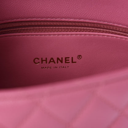 Chanel Caviar Quilted Mini Coco Handle Flap Pink 8 of 10