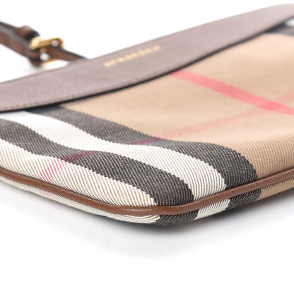Burberry House Check Derby Peyton Crossbody Clutch Bag Tan 8 of 10