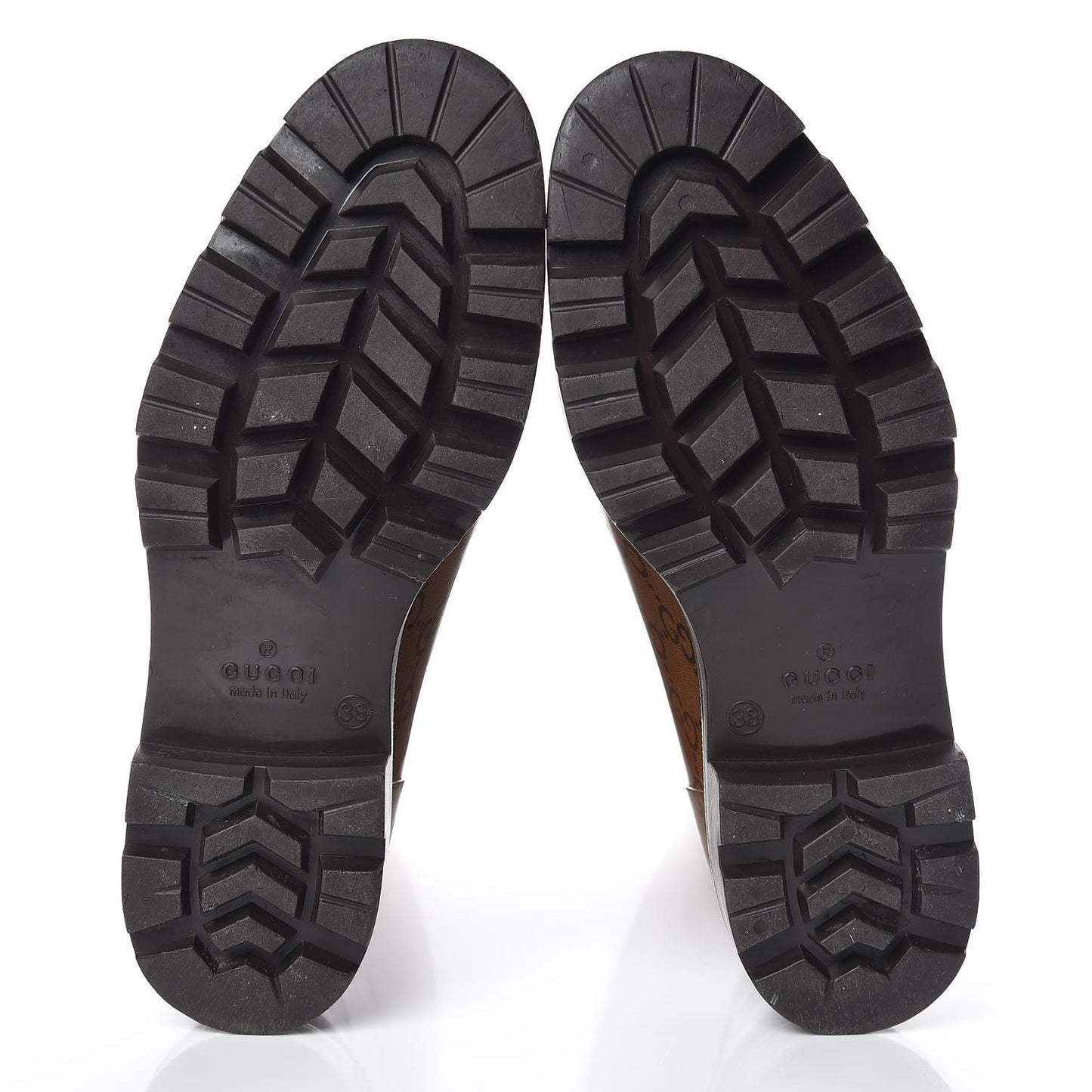 Rubber Monogram Edinburg Rain Boots 38 Transparent Cocoa
