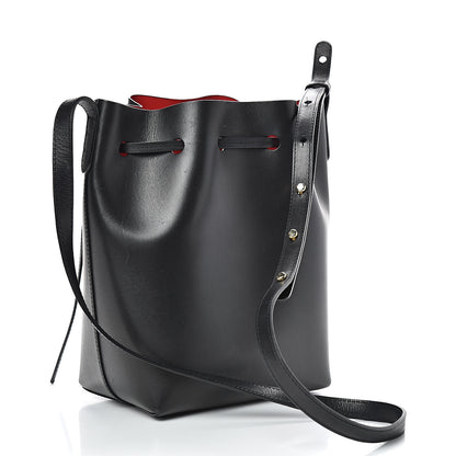 Mansur Gavriel Vegetable Tanned Calfskin Mini Bucket Bag Black Flamma 2 of 18