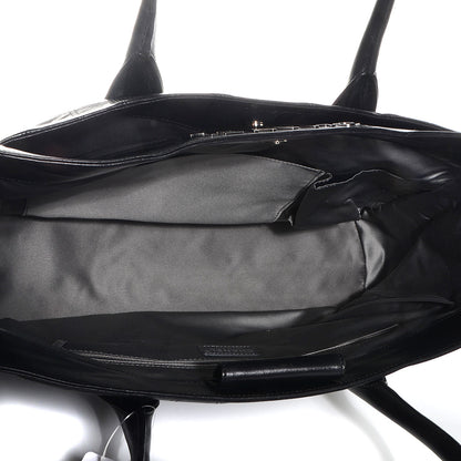 Chanel Lambskin Stitched Lax Shopping Tote Black 5 of 8