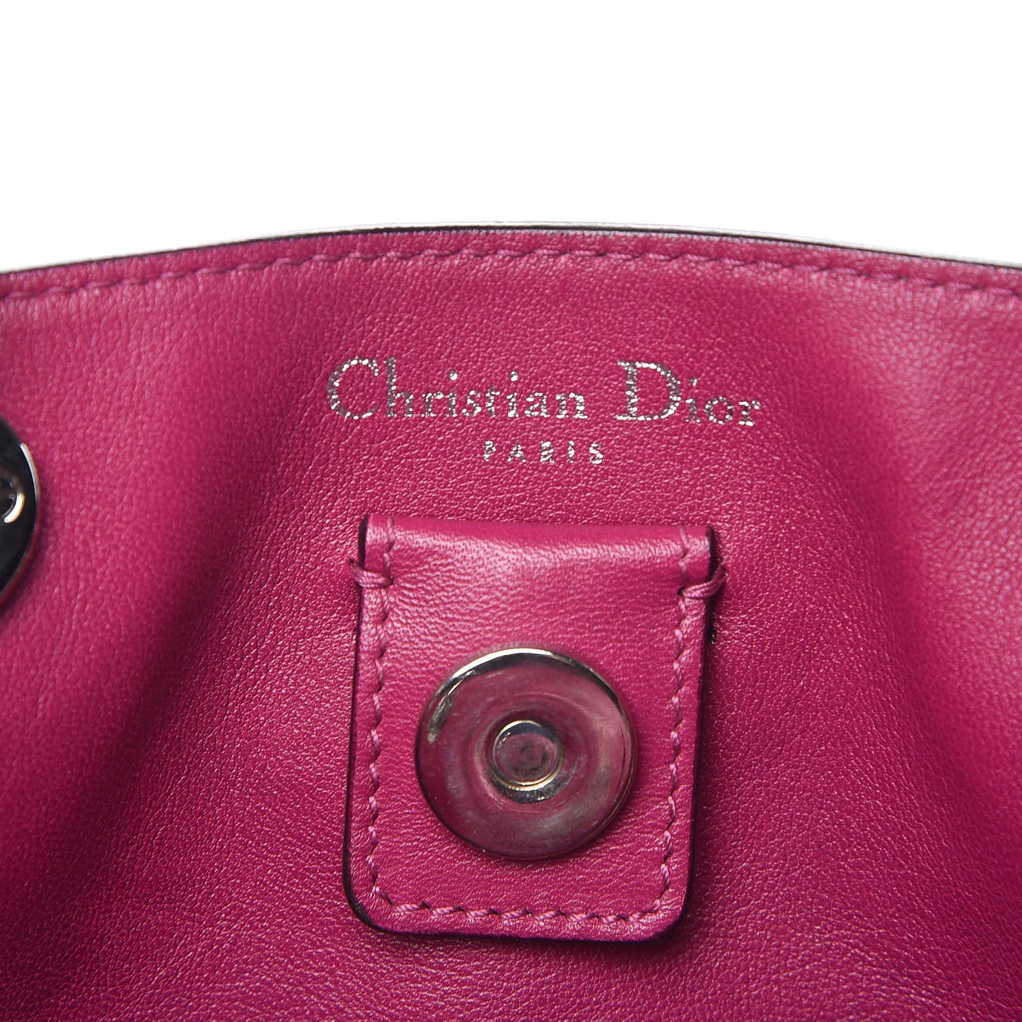 Smooth Calfskin Large Diorissimo Tote Beige Fuchsia