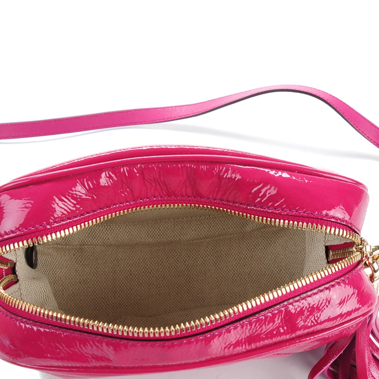 Soft Patent Small Soho Disco Bag Bright Bougainvillea