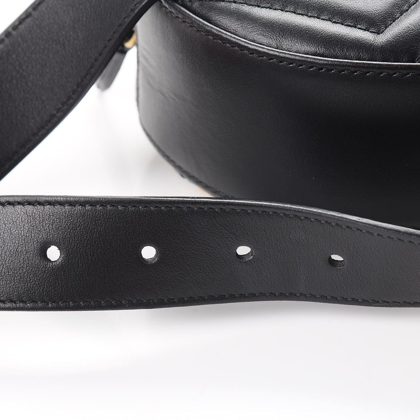 Calfskin Matelasse Animal Studs GG Marmont Belt Bag 85 34 Black