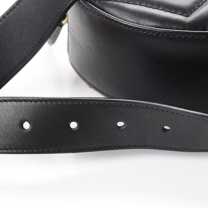 Gucci Calfskin Matelasse Animal Studs GG Marmont Belt Bag 85 34 Black 9 of 9