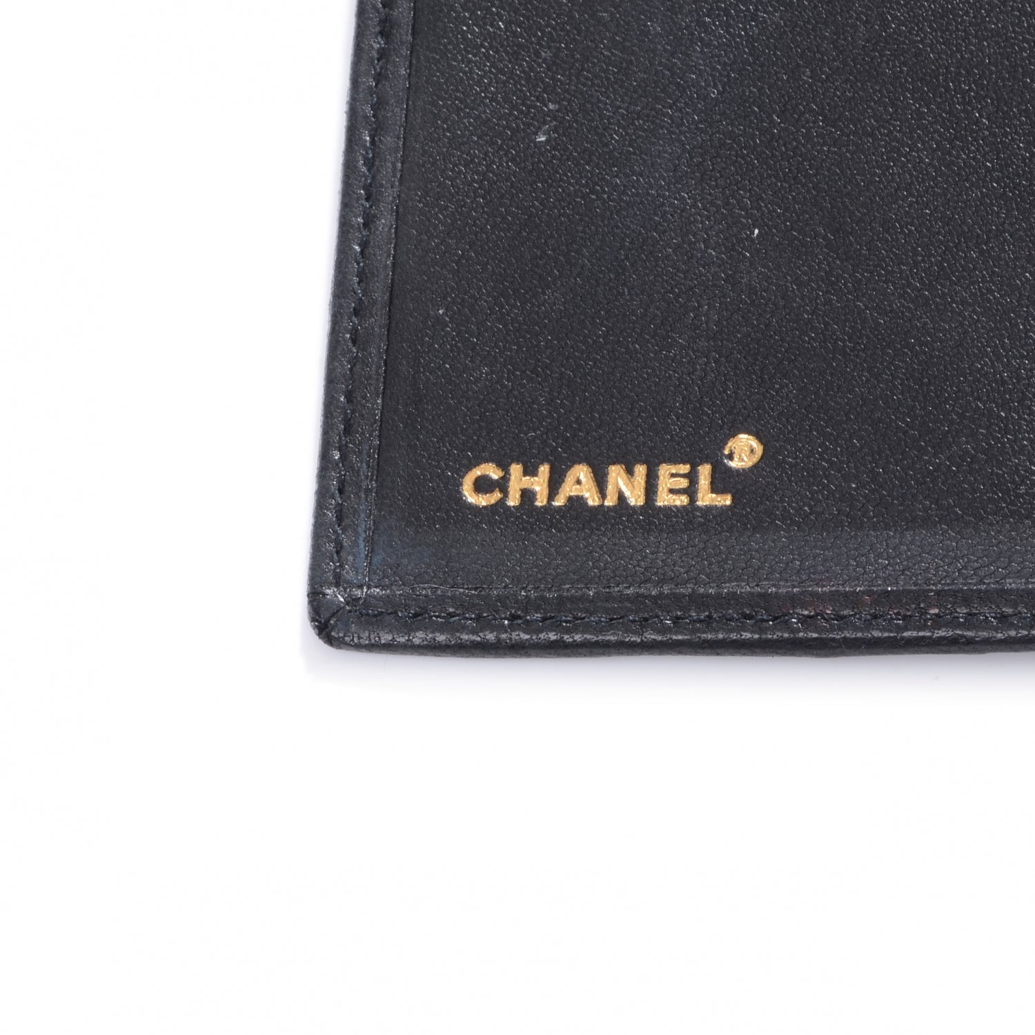 Chanel Leather Quilted Checkbook Wallet Black 6 of 8