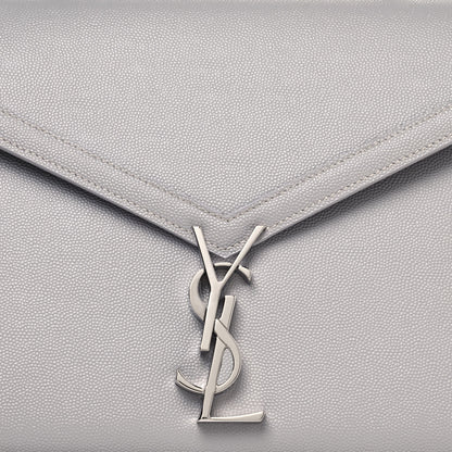 Saint Laurent Grain de Poudre Medium Classic Monogram Cassandra Top Handle Granite 8 of 15