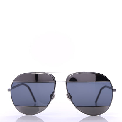 Christian Dior Split 1 Aviator Sunglasses Silver 2 of 8