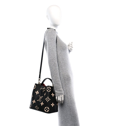 Louis Vuitton Empreinte Monogram Giant Neonoe MM Black Beige 2 of 10