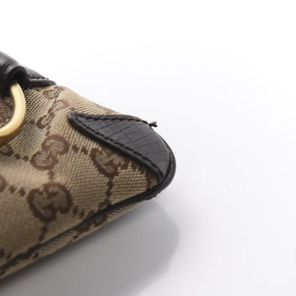 Gucci Monogram Horsebit Clutch Dark Brown 10 of 11
