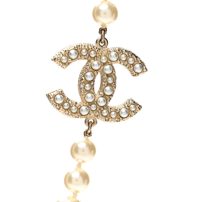 Chanel Pearl CC 100th Anniversary Necklace Light Gold 3 of 6
