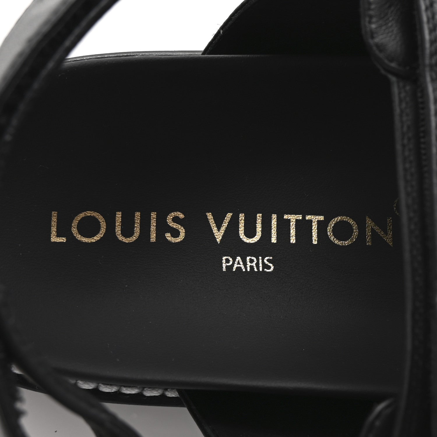 Louis Vuitton Lambskin Chain Link Paseo Flat Comfort Sandals 39 Black 8 of 10