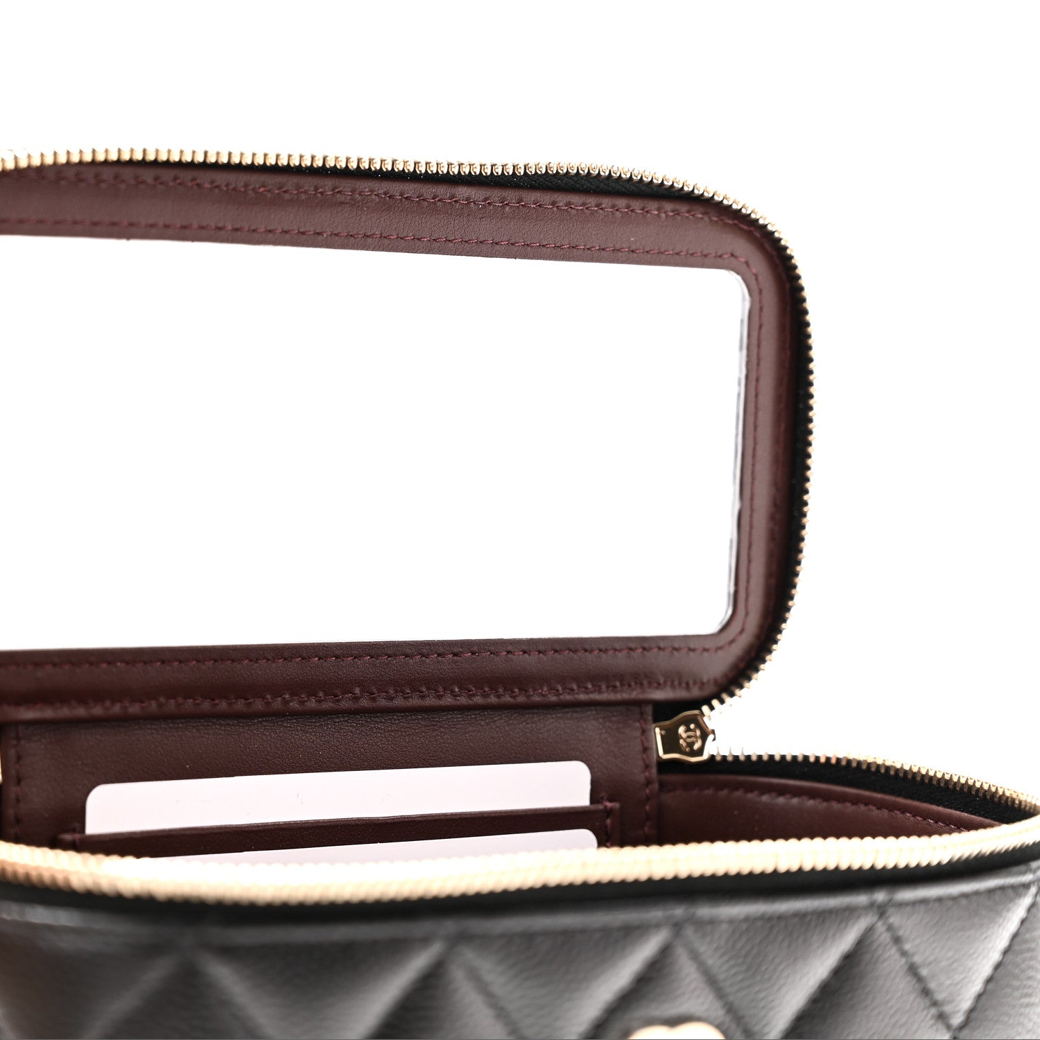 Chanel Caviar Quilted Small Vanity Case With Chain Black Black 6 of 12