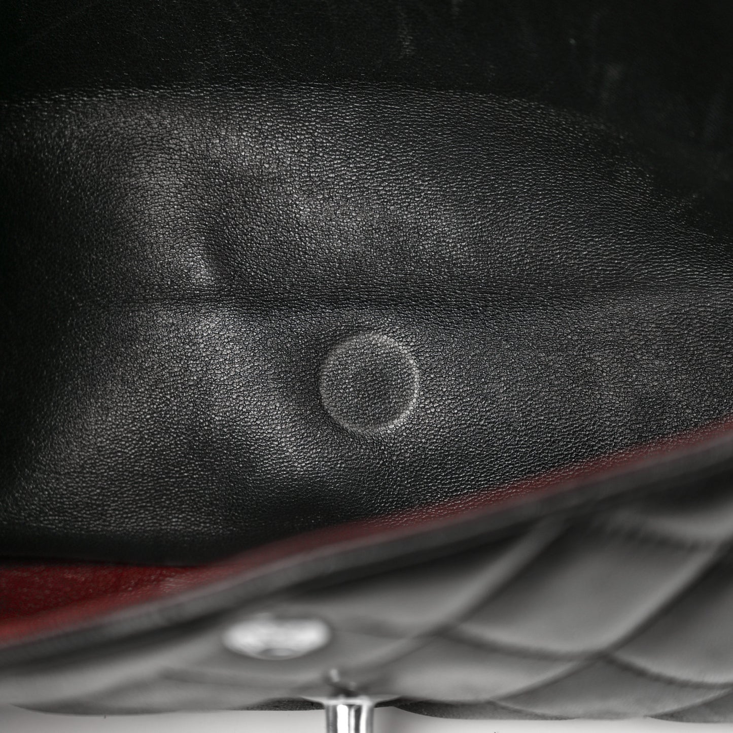 Lambskin Quilted Jumbo Double Flap Black