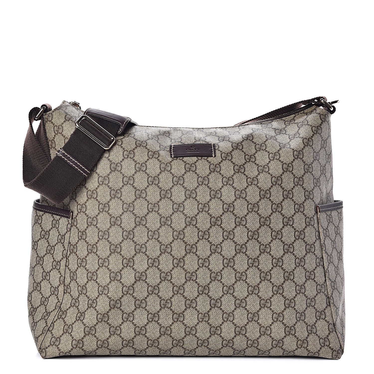 Gucci GG Plus Monogram Diaper Messenger Bag Dark Brown 1 of 12