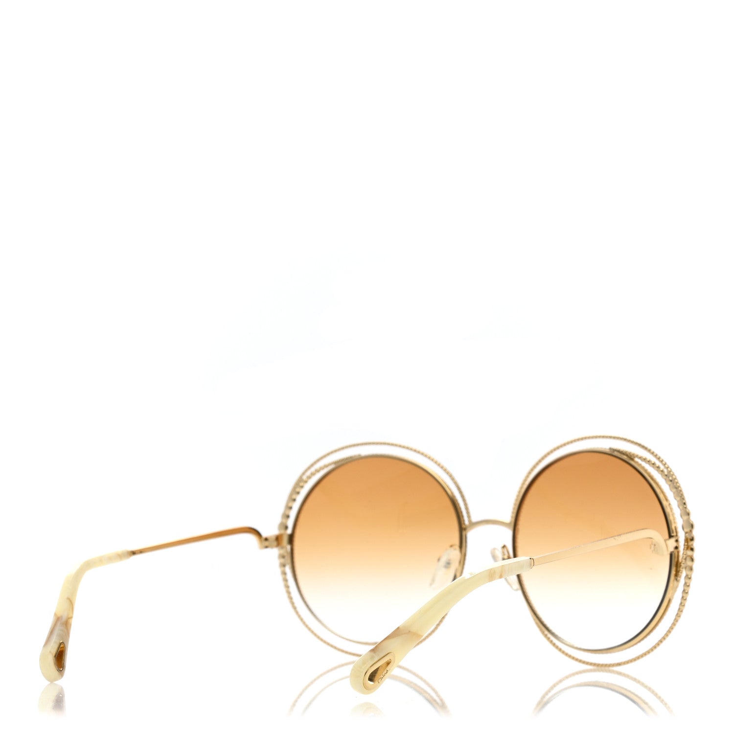 Chloe Oversized Round Carlina Oversized Round Sunglasses CE114SC Gold 4 of 7