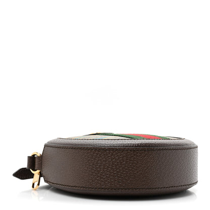 Gucci GG Supreme Monogram Equestrian Web Mini Ophidia Round Shoulder Bag Brown 4 of 9