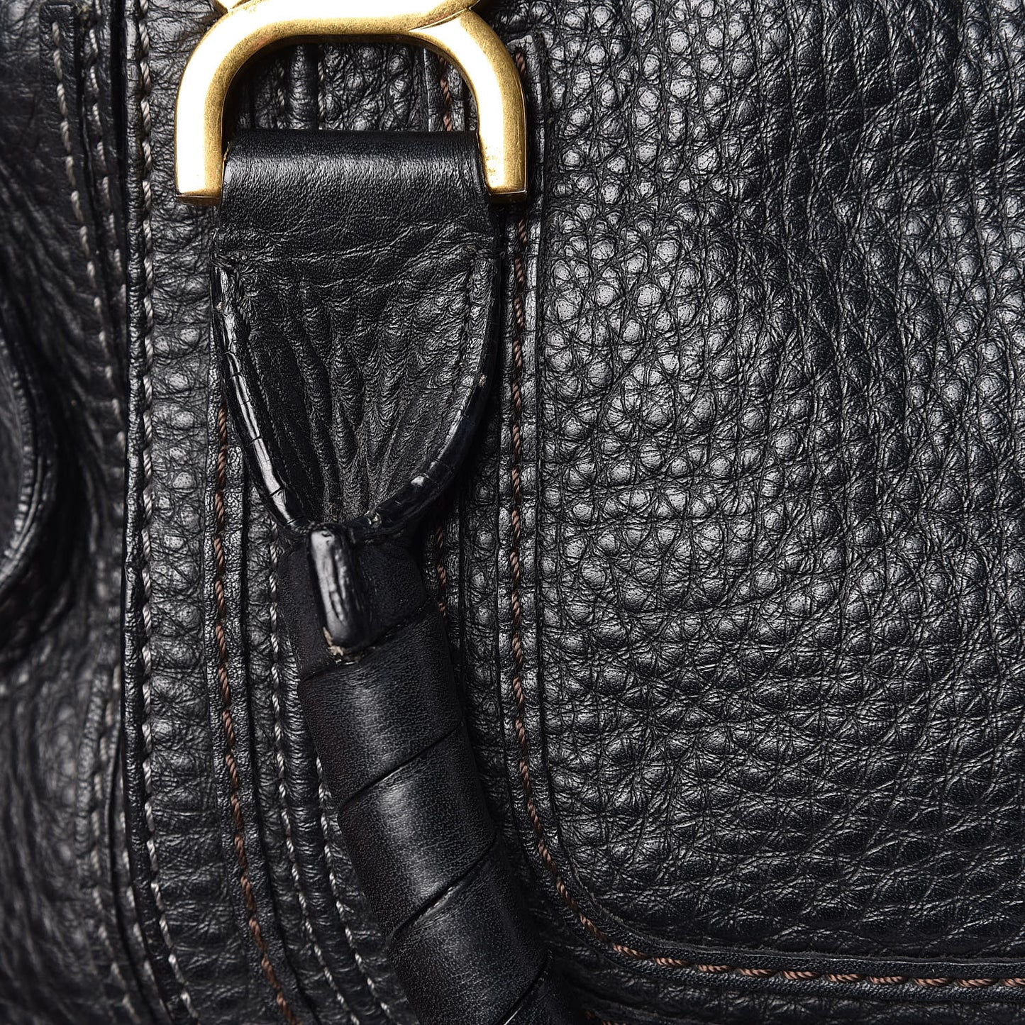 Calfskin Medium Marcie Satchel Black