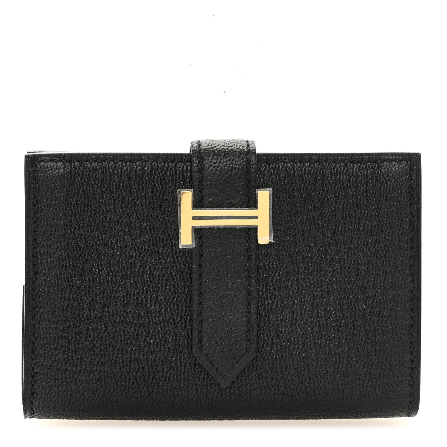 Hermes Chevre Mysore Mini Bearn Wallet Black 1 of 7
