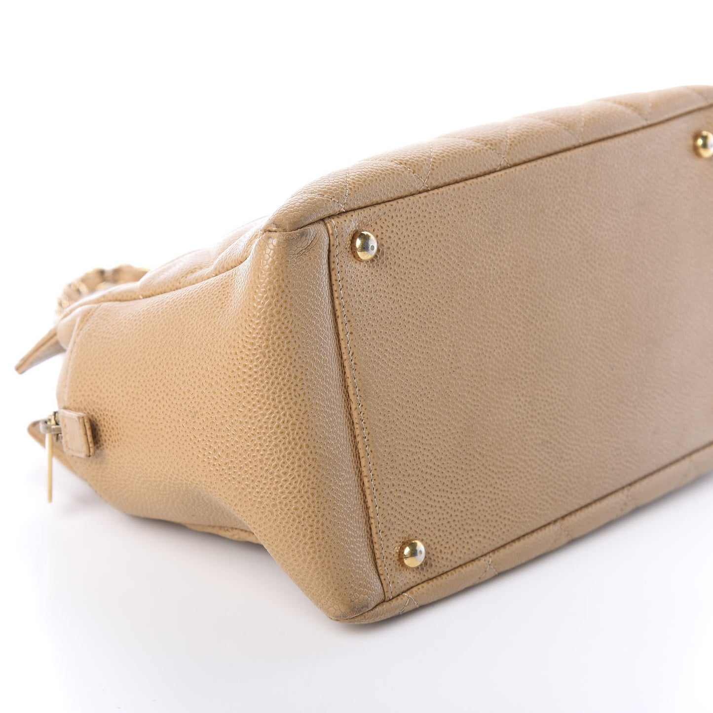 Caviar Quilted Petit Timeless Tote PTT Beige
