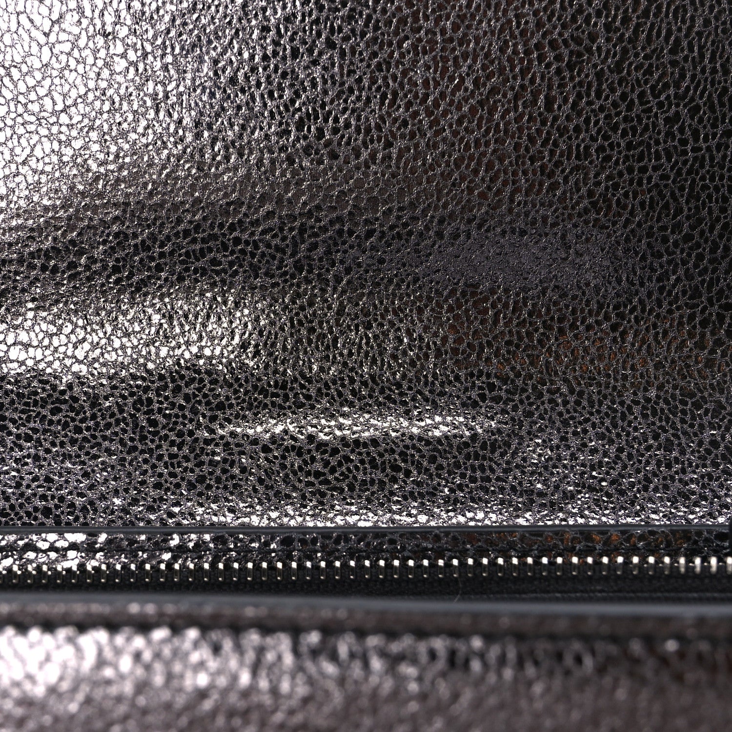 Versace Metallic Calfksin Virtus Wallet On Chain Grey 11 of 11