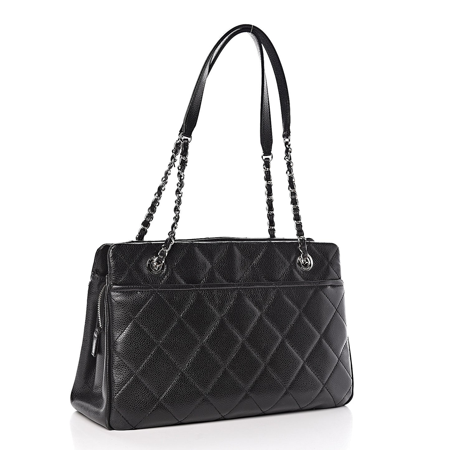 Caviar Quilted CC Timeless Soft Tote Black