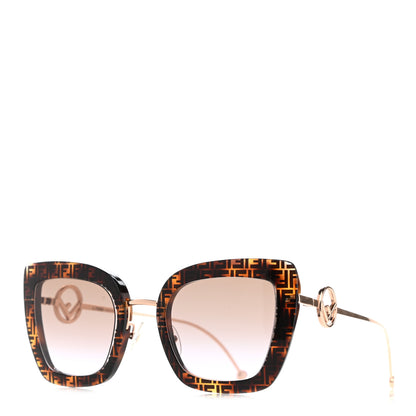 Fendi Acetate Metal F is Fendi FF Square Cat Eye Sunglasses FF 0408/S Havana 1 of 7