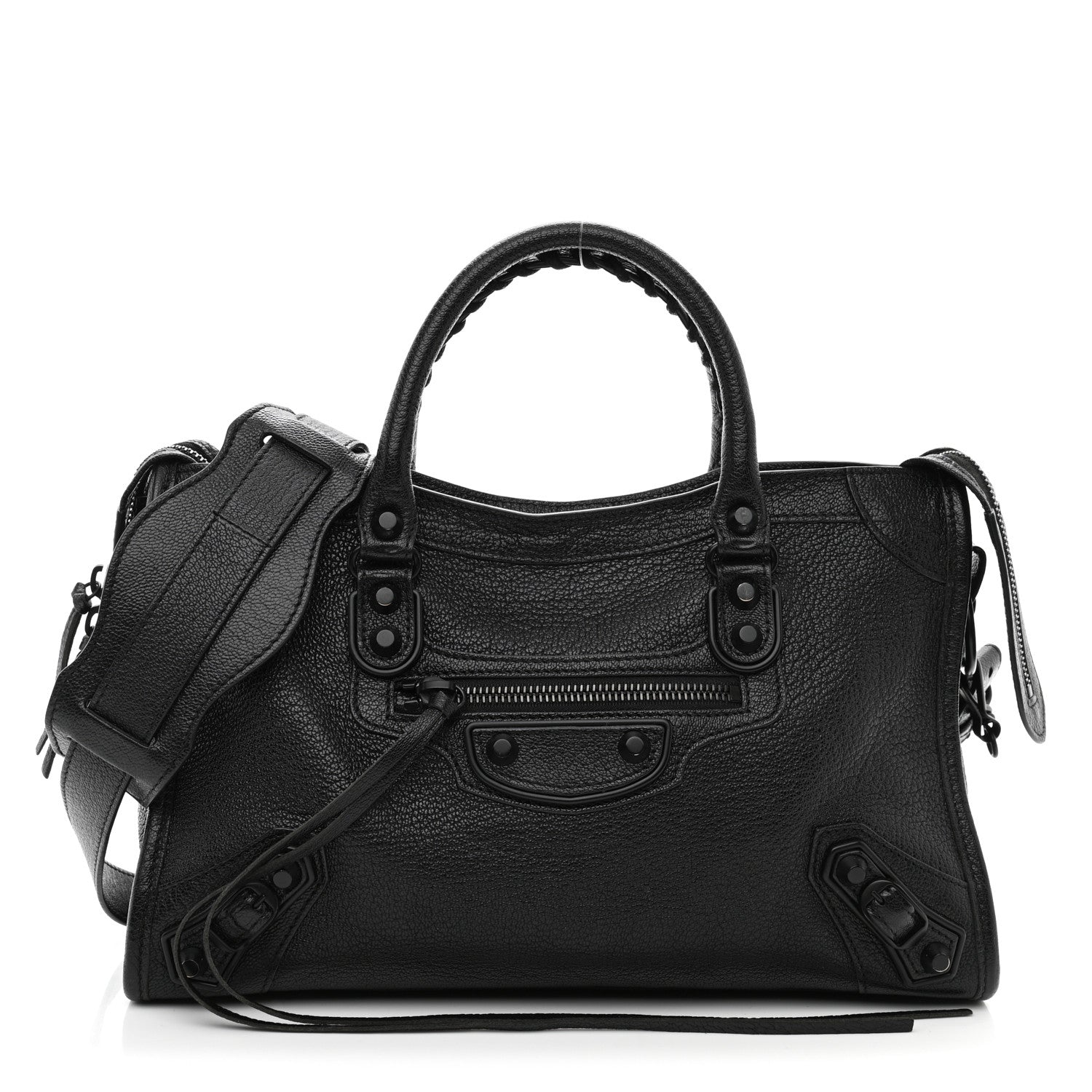 Balenciaga Chevre Black Metallic Edge Hardware S City Black 3 of 11