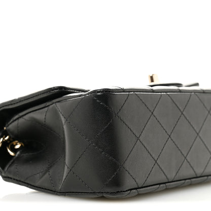 Chanel Lambskin Quilted Mini Rectangular Flap Black 9 of 11