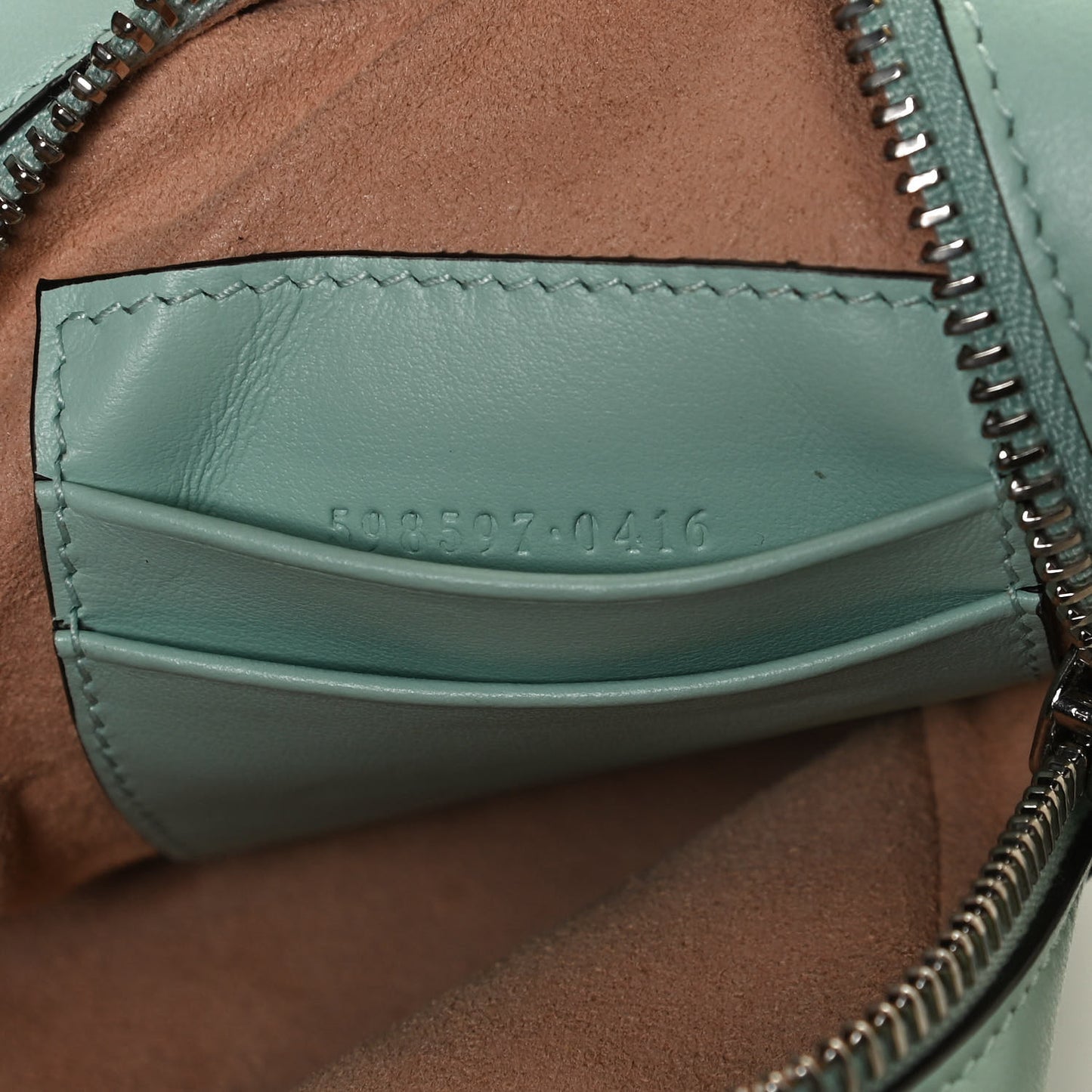 Calfskin Matelasse Mini GG Marmont Crossbody Bag Water Green