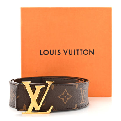 Louis Vuitton Calfskin Monogram 30mm LV Initiales Reversible Belt 85 34 Black 5 of 5