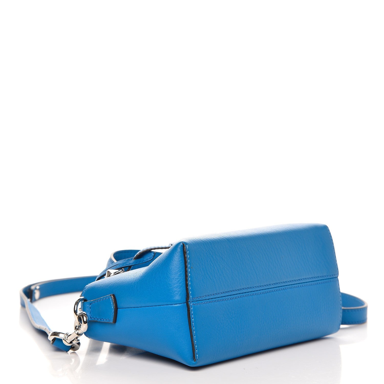 Fendi Vitello Dolce Mini By The Way Boston Bag Blue Royal 4 of 10