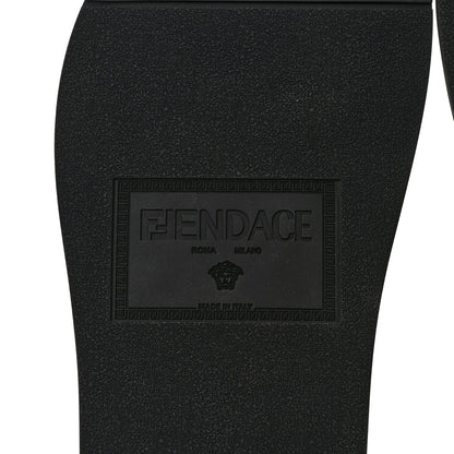 Versace X FENDI Metal Chainmail Mesh Pool Slides 38 Gold Black 6 of 8