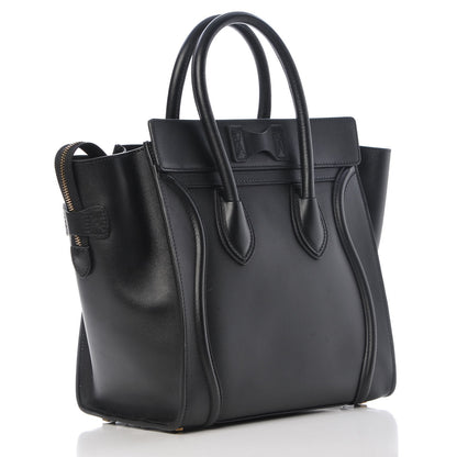 Celine Smooth Calfskin Mini Luggage Black 3 of 12