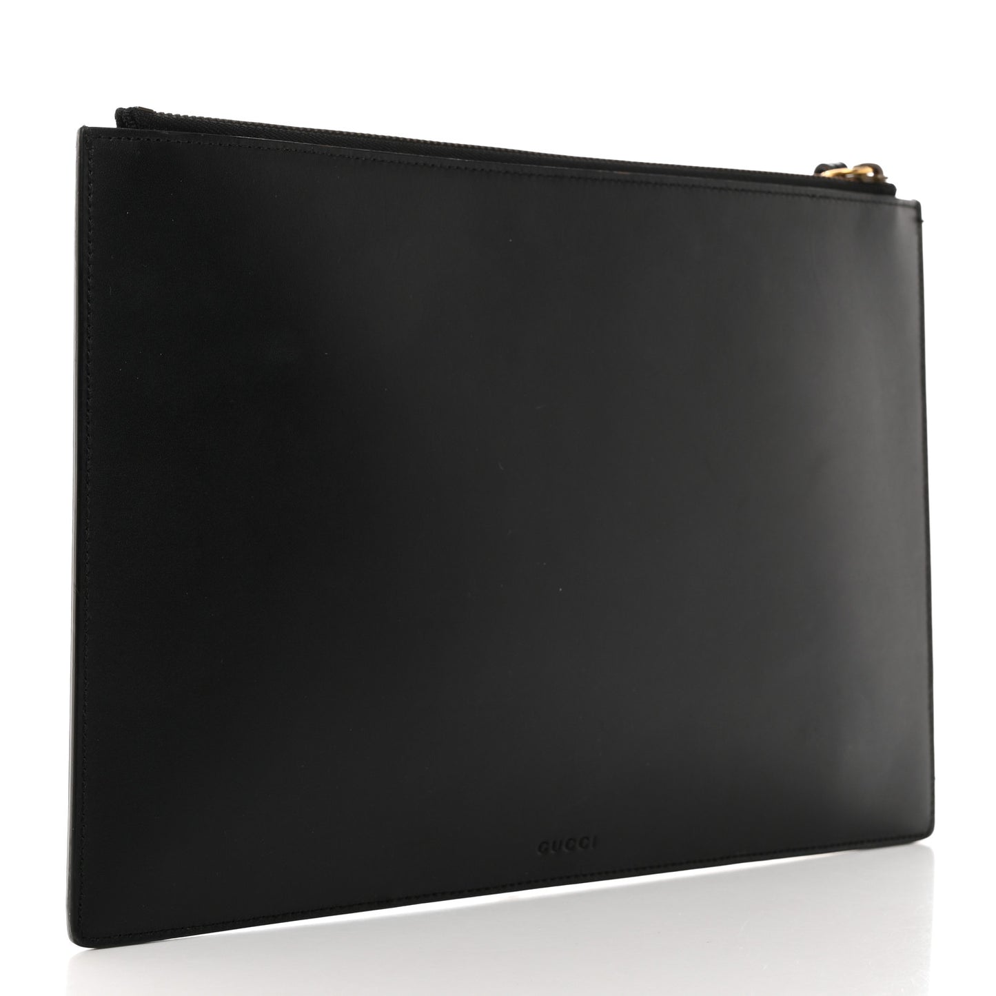 Calfskin Gucci Egg Pouch Black