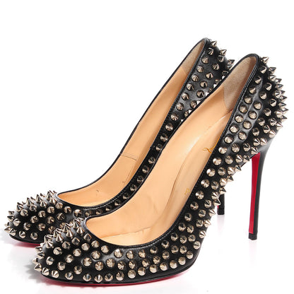 Christian Louboutin Nappa Fifi Spikes 100 Pumps 38.5 Black 3 of 7