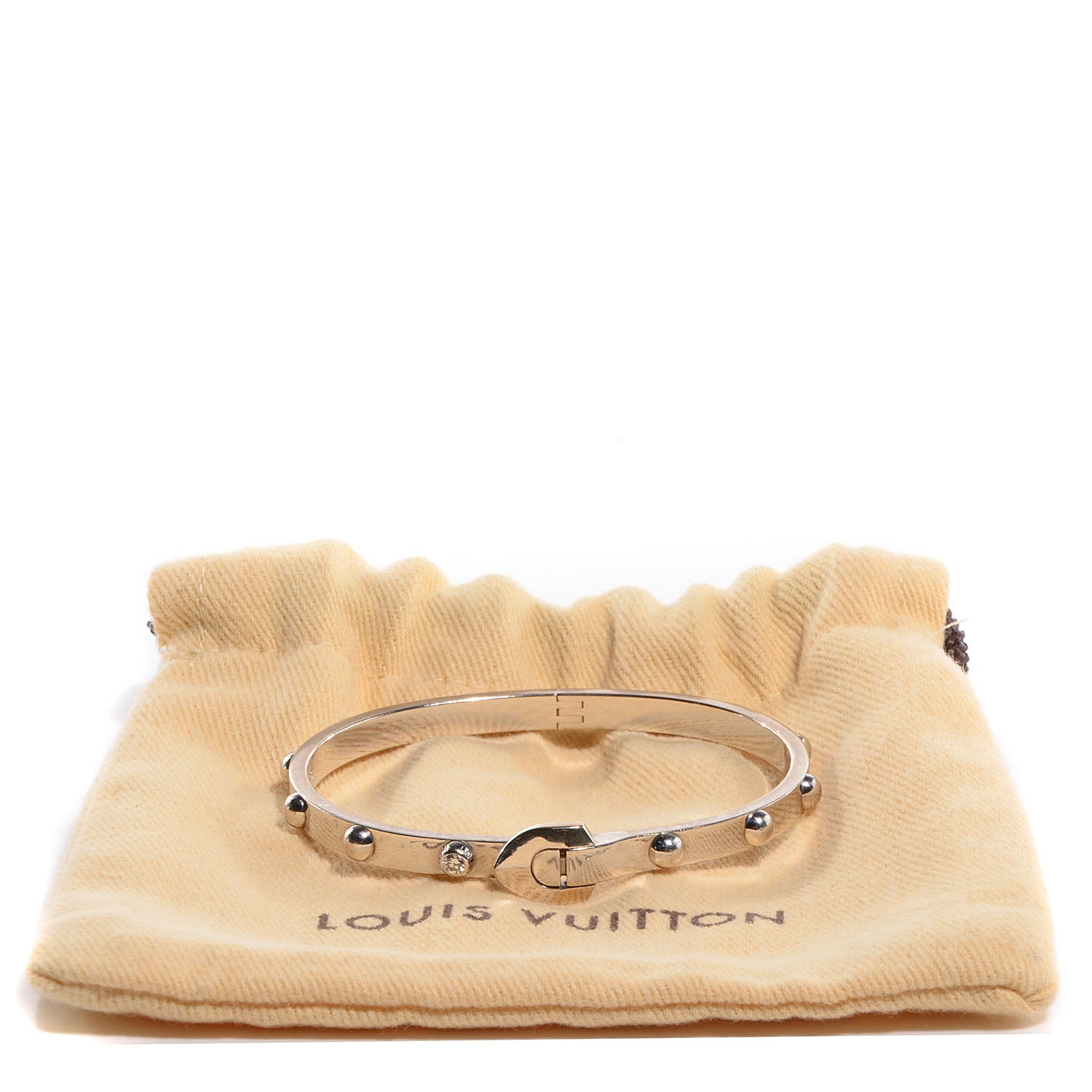 Louis Vuitton 18k White Gold Diamond Clous Bracelet 4 of 8